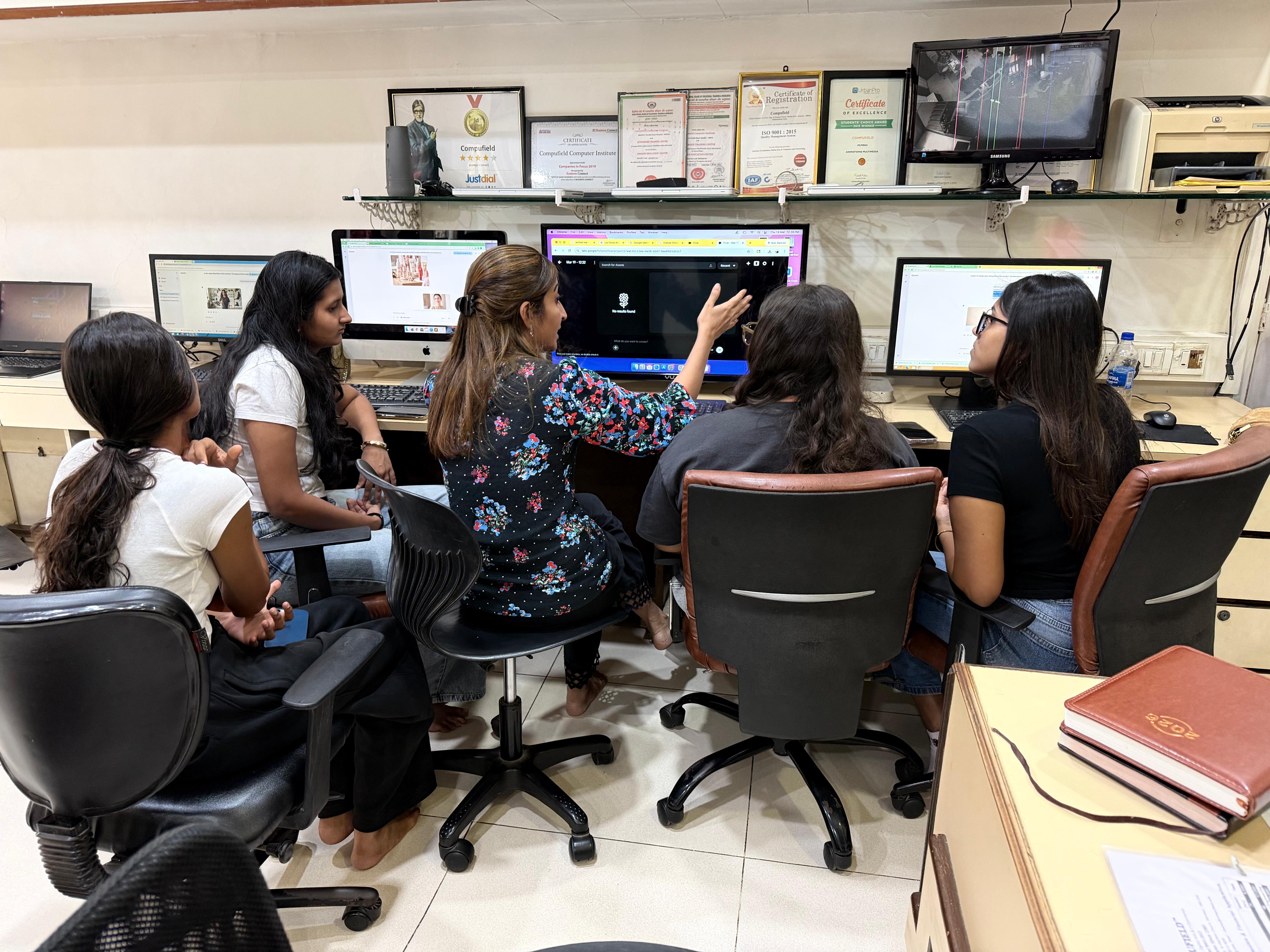 Students learning at Compufield Kemps Corner Mumbai